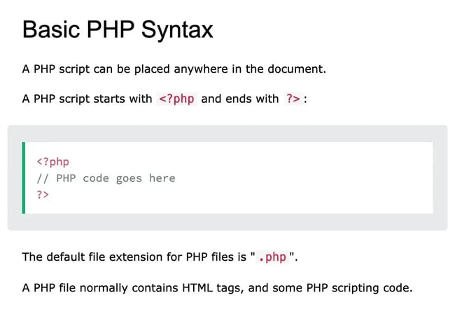 how to code php